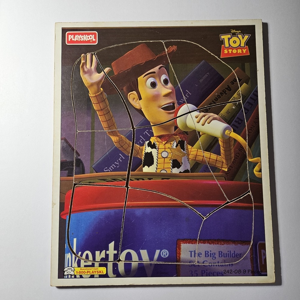 Playskool WOODY  242-08 Toy Story 9 Piece Wooden Frame Tray Puzzle